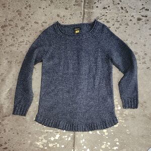 Cabela's Blue Crew Neck Sweater with Ribbed Details